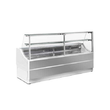 VETRINA ORIZZONTALE PANETTERIA E PASTICCERIA NEUTRA – SERIE ORLEANS PROF. 81 H135 Cm